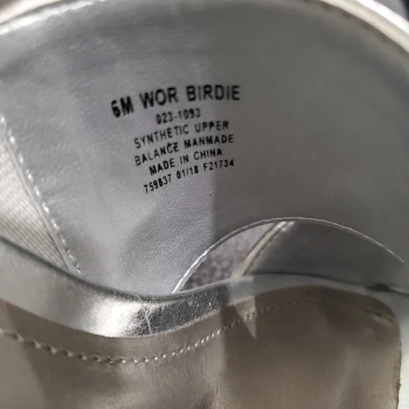 Silver metallic heels open toe mules - Picture 2 of 5